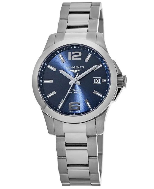 商品Longines|Longines Conquest Blue Dial Stainless Steel Men's Watch L3.776.4.99.6,价格¥6787,第1张图片
