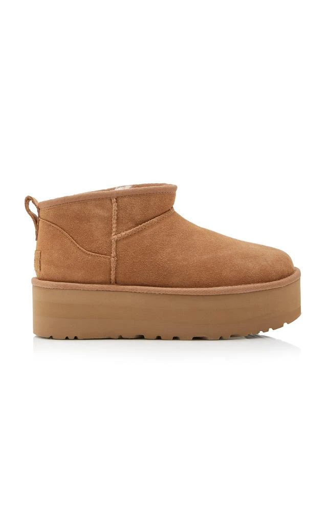 商品UGG|UGG - Classic Ultra Mini Sheepskin Platform Boots - Tan - US 9 - Moda Operandi,价格¥1197,第1张图片