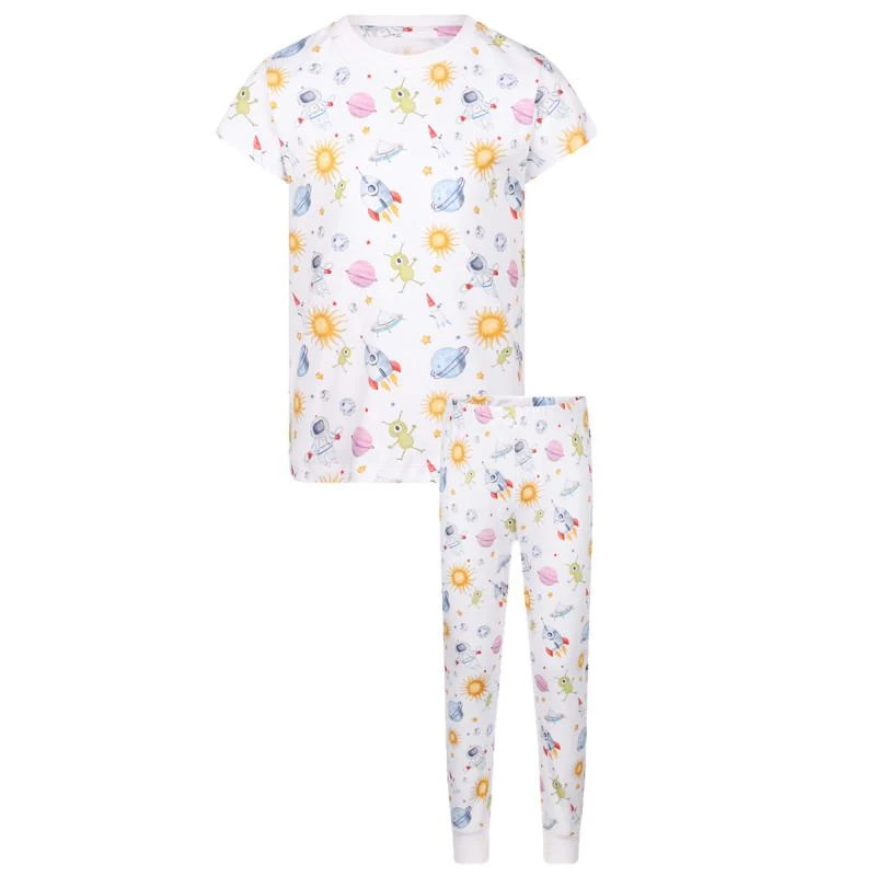 商品My Little Pie|Space print pajama set in white,价格¥380,第1张图片