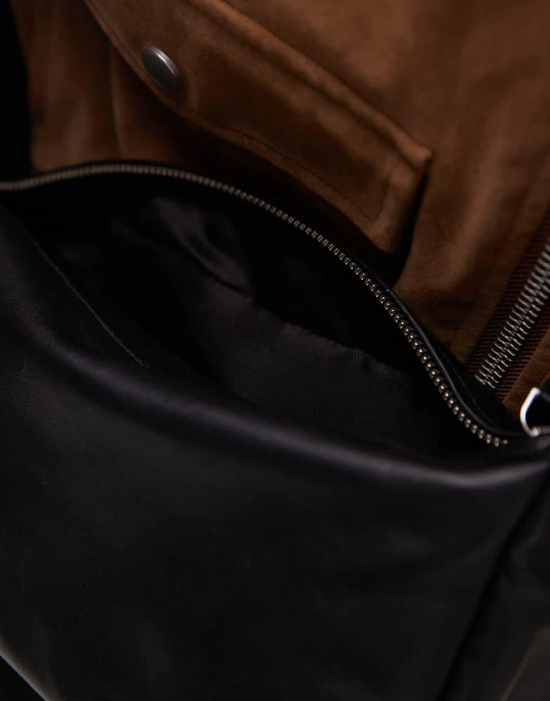 商品Topshop|Topshop Charlie leather crossbody bag in black - BLACK,价格¥733,第4张图片详细描述