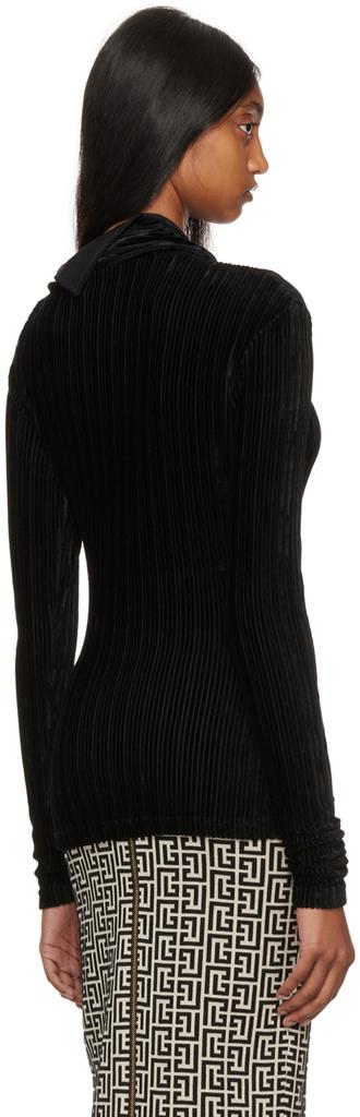 Black Foldover Sweater商品第3张图片规格展示
