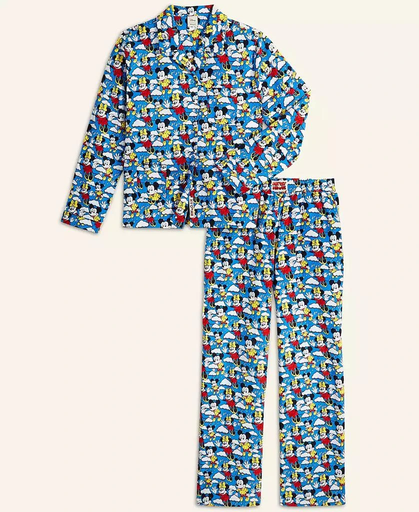 商品Disney | Macy's|Women's Mickey Mouse & Minnie Mouse Parade Balloon Flannel Pajamas Set, Macy's Exclusive,价格¥420,第5张图片详细描述