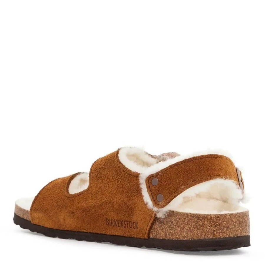 商品Birkenstock|女士 貂皮米兰绒面革羊毛凉鞋,价格¥762,第2张图片详细描述