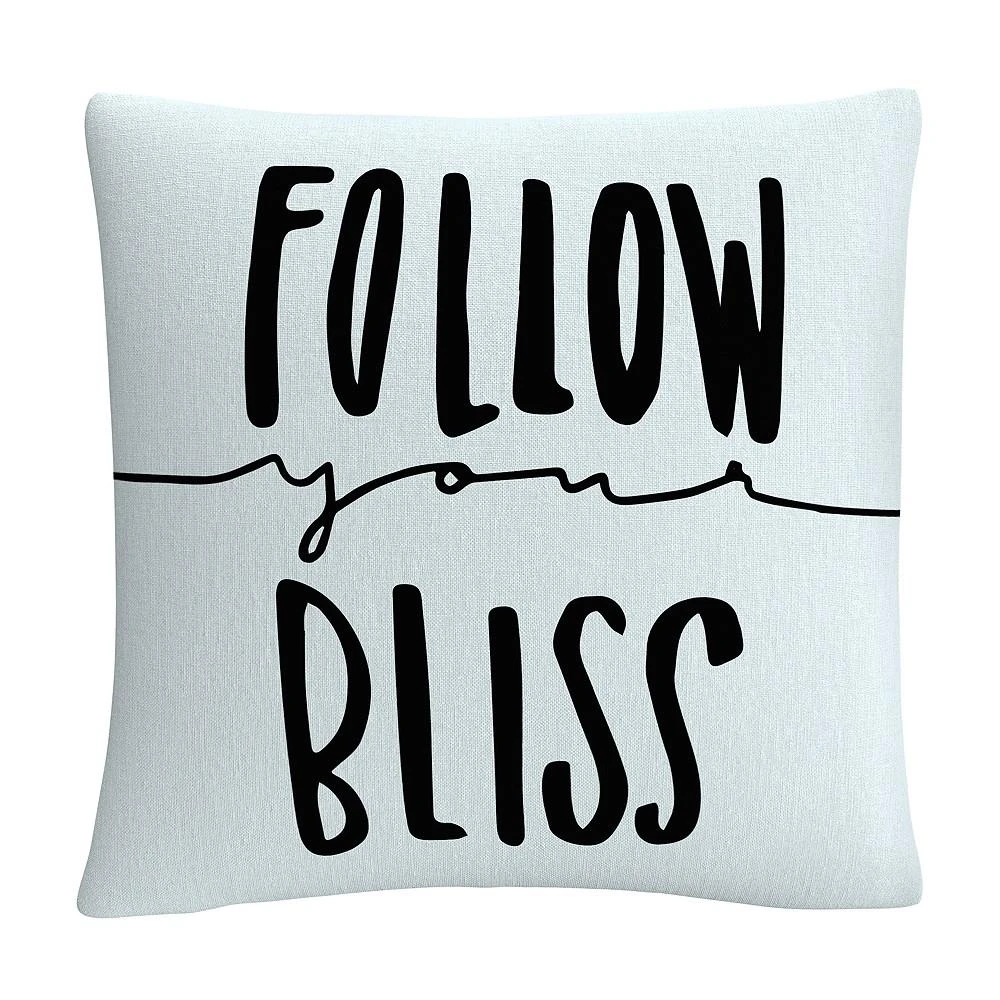商品Baldwin|ABC Typographic Follow Your Bliss Decorative Pillow, 16" x 16",价格¥551,第1张图片