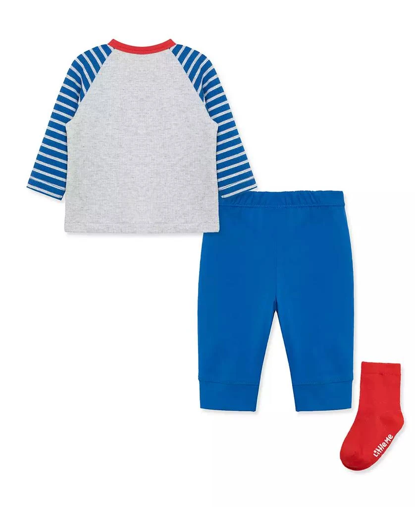 商品Little Me|Baby Boys Baseball T-shirt, Jogger Pants and Socks, 3 Piece Set,价格¥210,第2张图片详细描述