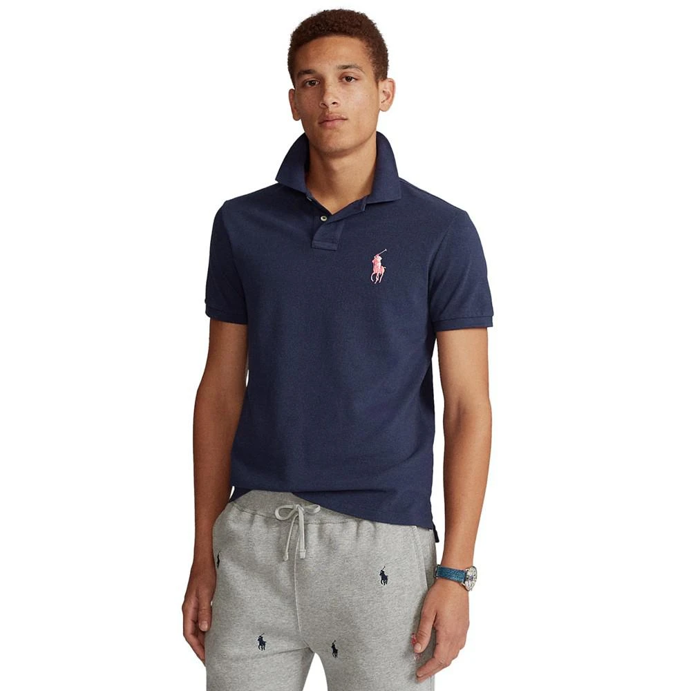 商品Ralph Lauren|Men's Pink Pony Mesh Polo Shirt,价格¥831,第1张图片