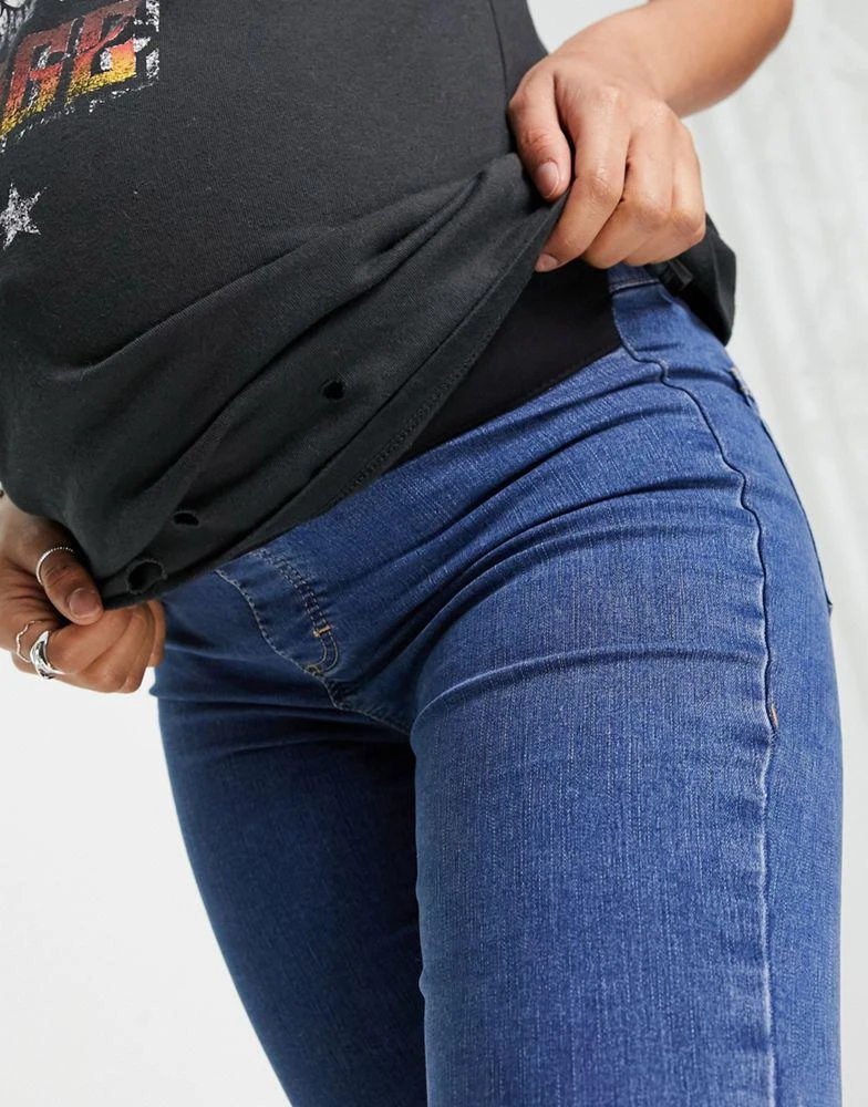 商品Topshop|Topshop Maternity under bump mid blue Joni jeans,价格¥218,第3张图片详细描述