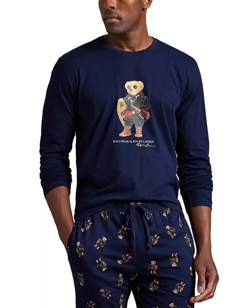 商品Ralph Lauren|Men's 2-Piece Long Sleeve Crew T-Shirt and Joggers Pajama Set,价格¥472,第2张图片详细描述