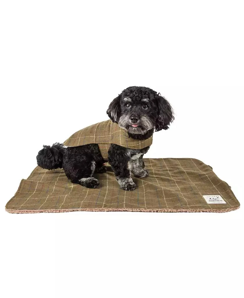 2-in-1 Windowpane Plaided Dog Jacket with Matching Reversible Dog Mat 商品