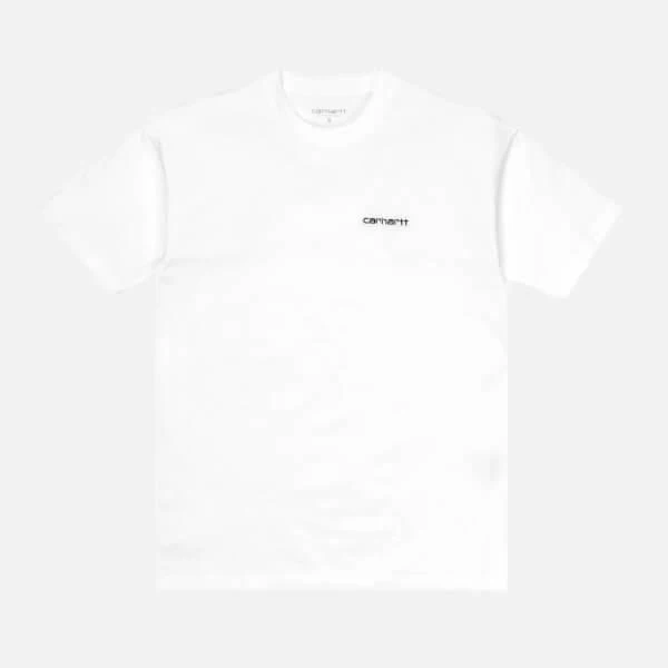 商品Carhartt|Carhartt WIP Women's Short Sleeve Script Embroidery T-Shirt - White/Black,价格¥180,第1张图片详细描述