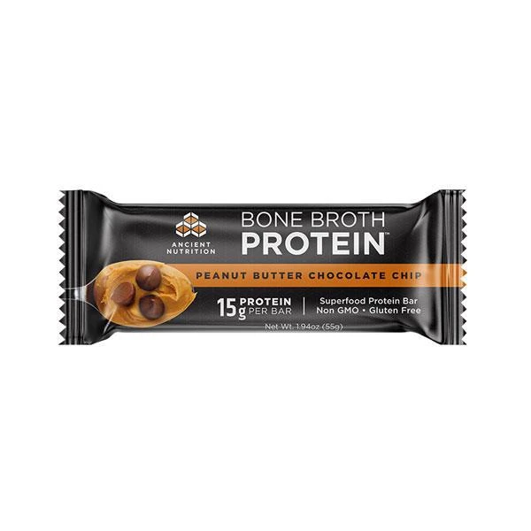 商品Ancient Nutrition|骨汤蛋白粉能量棒单支装 - 花生酱&巧克力碎味,价格¥26,第1张图片