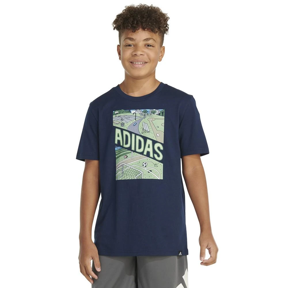 商品Adidas|Big Boys Short-Sleeve Play Sport Graphic Cotton T-Shirt,价格¥149,第1张图片