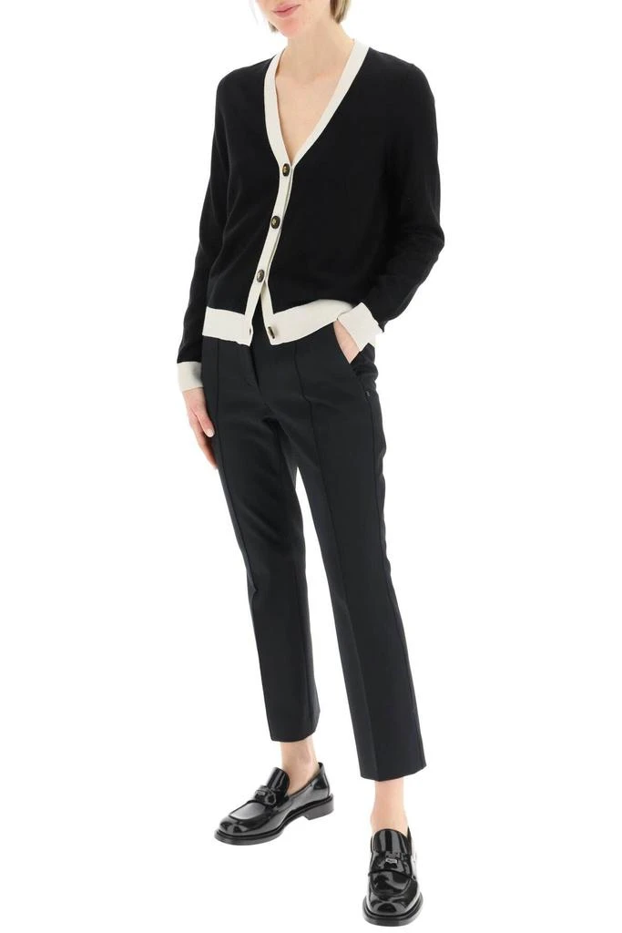 商品Tory Burch|CASHMERE CARDIGAN WITH CONTRAST TRIMMINGS,价格¥3242,第2张图片详细描述