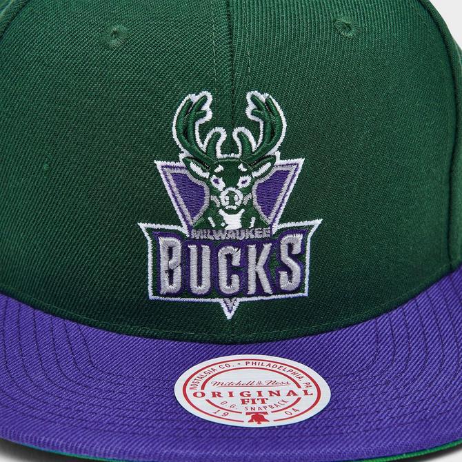 Mitchell & Ness NBA Milwaukee Bucks Team 2 Tone 2.0 HWC Snapback Hat商品第4张图片规格展示