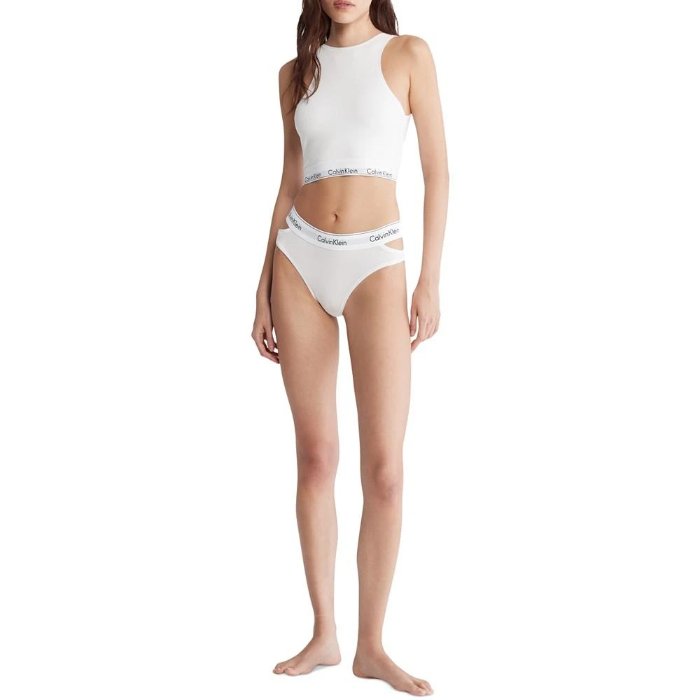 商品Calvin Klein|Women's Modern Cotton Unlined Longline Bralette QF7214,价格¥158,第2张图片详细描述