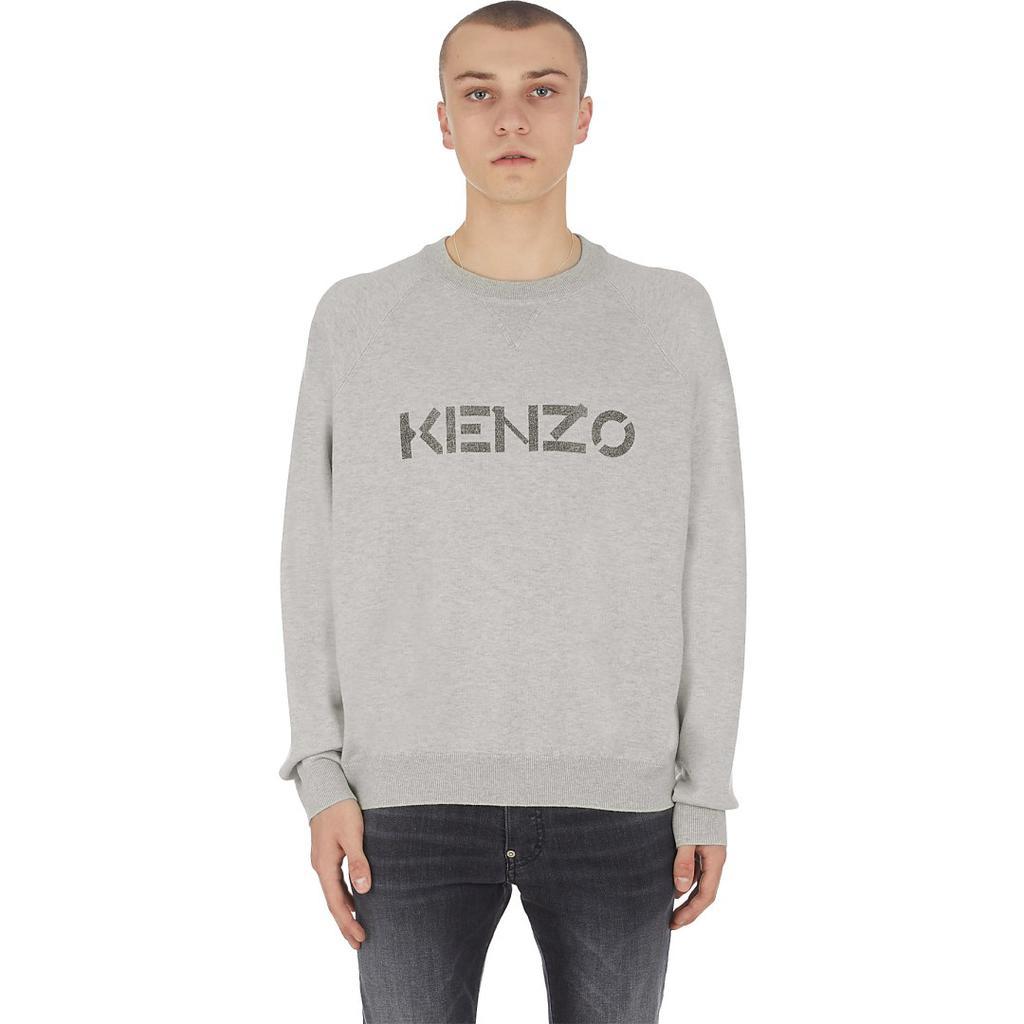商品Kenzo|Logo Knit Pullover Sweater - Pale Grey,价格¥1639,第1张图片