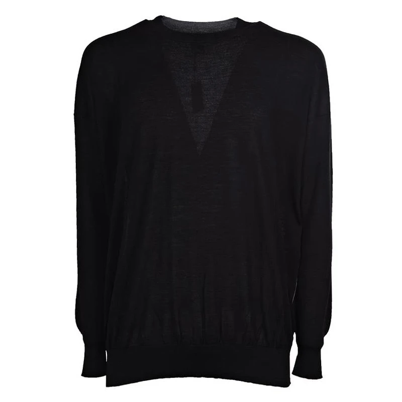 商品Loewe|LOEWE 男士黑色羊毛针织衫毛衣 H3109240CO-1114,价格¥2063,第1张图片