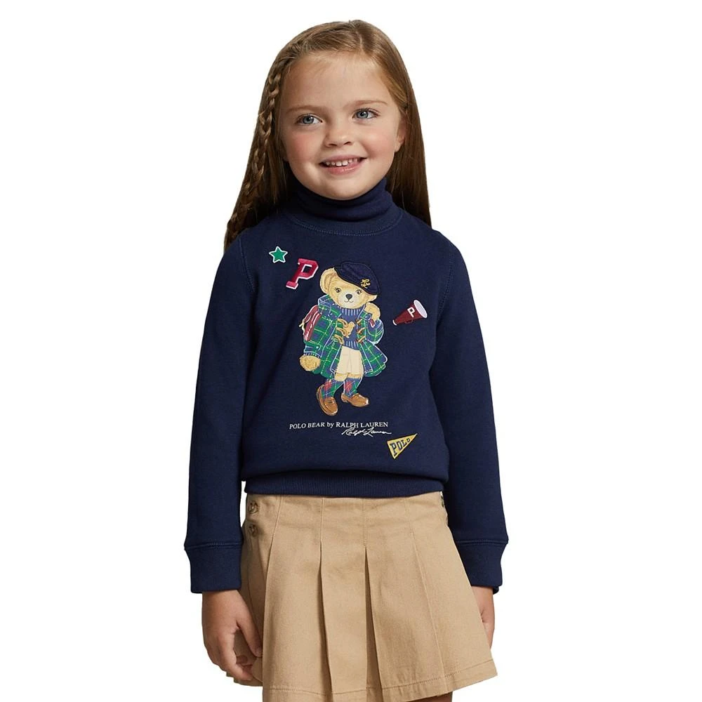 商品Ralph Lauren|Toddler and Little Girls Polo Bear Fleece Sweatshirt,价格¥367,第1张图片