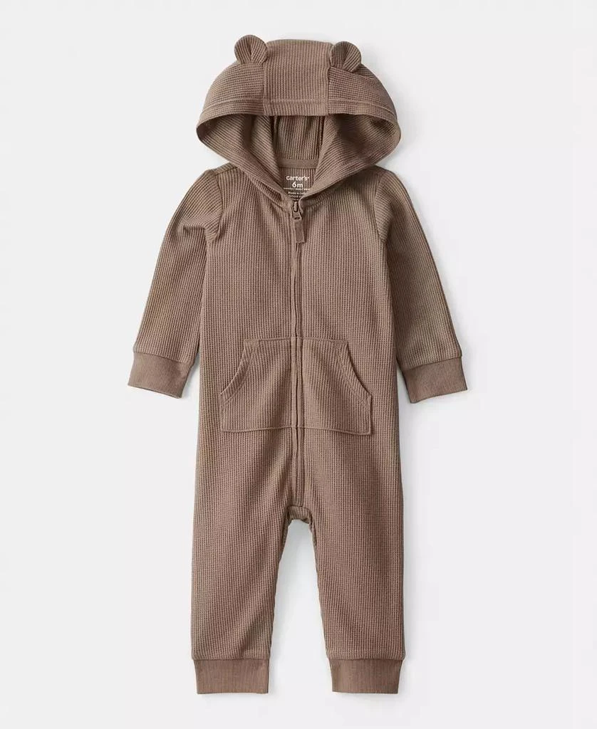 商品Carter's|Baby Boys Bear Long-Sleeve Thermal Jumpsuit,价格¥72,第1张图片