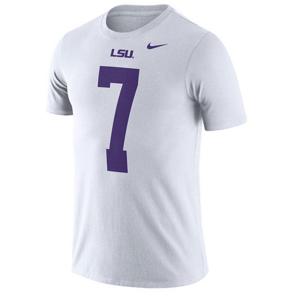 商品NIKE|Men's Leonard Fournette LSU Tigers Name and Number T-Shirt,价格¥259,第5张图片详细描述