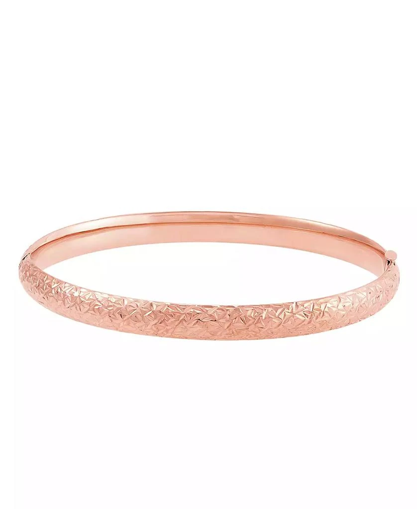 商品Macy's|Textured Bangle Bracelet in 10k Gold, White Gold and Rose Gold,价格¥6709,第1张图片