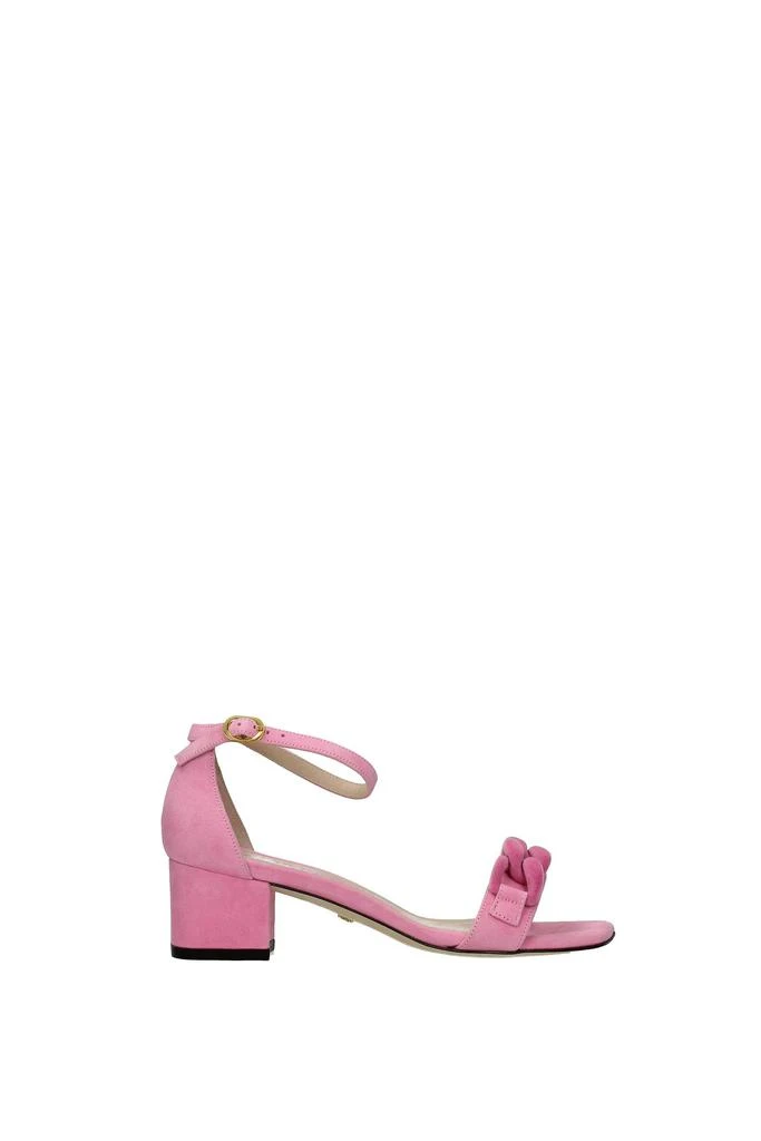 商品Stuart Weitzman|Sandals amelina Suede Pink Camellia,价格¥1576,第1张图片