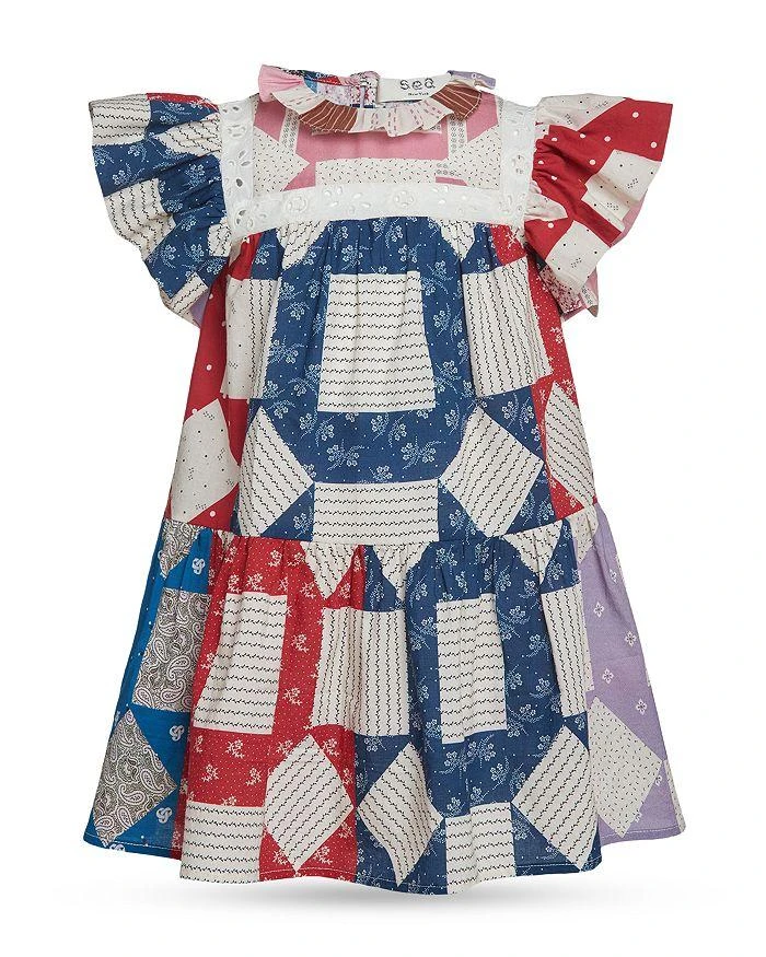 商品Sea|Girls' Nohr Patch Flutter Dress - Little Kid, Big Kid,价格¥795,第1张图片