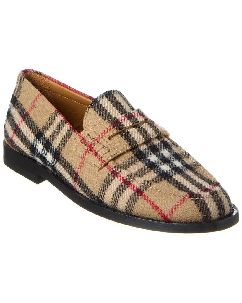 商品Burberry|Burberry Check Felt Wool Loafer,价格¥2828,第1张图片