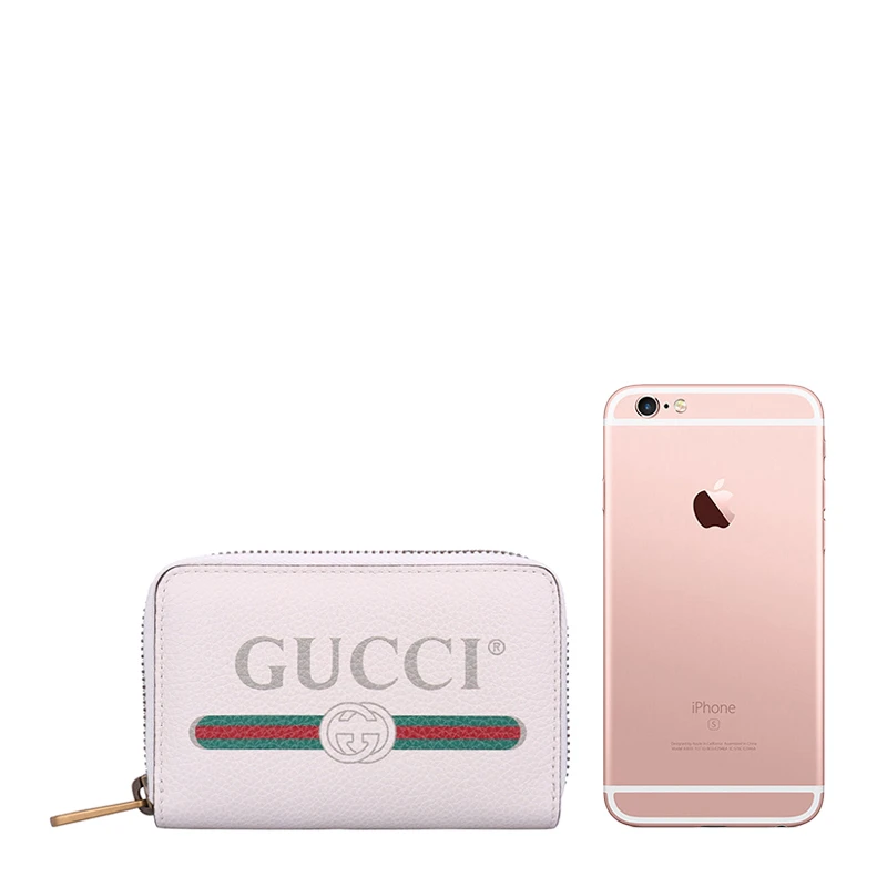 GUCCI 古驰 白色牛皮字母印花中性零钱包 496319-0GCAT-8820 商品