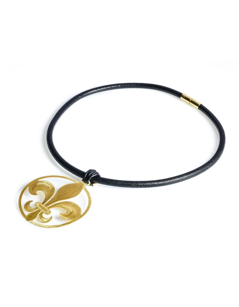 商品Stefano Patriarchi 帕特雅克|Etched Golden Silver Large Giglio Choker,价格¥1469,第1张图片