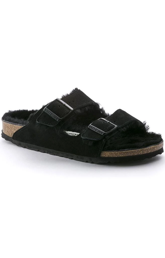 商品Birkenstock|(75266) Arizona Shearling Sandals - Black,价格¥578,第1张图片