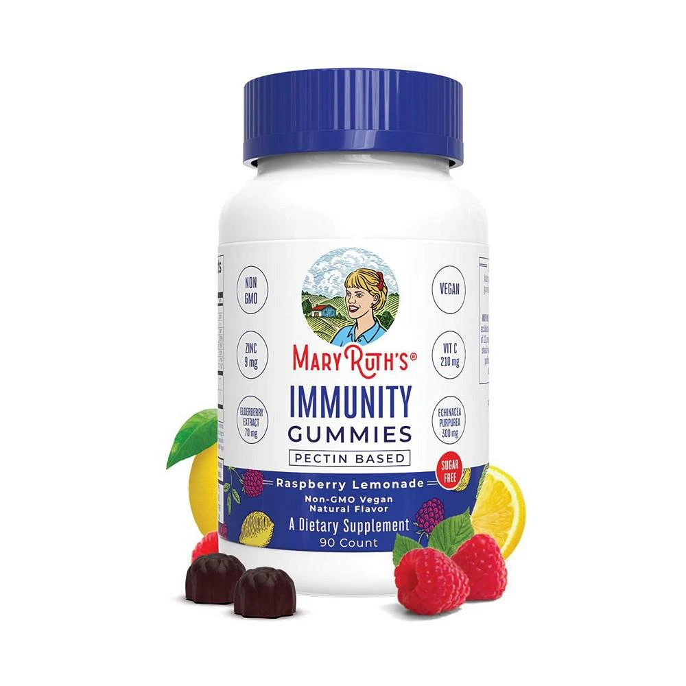 商品MaryRuth Organics|SF Immunity Gummies, Raspberry Lemonade, 90ct,价格¥224,第1张图片
