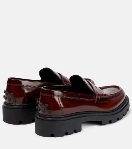 商品Tod's|Platform leather penny loafers,价格¥3670,第3张图片详细描述