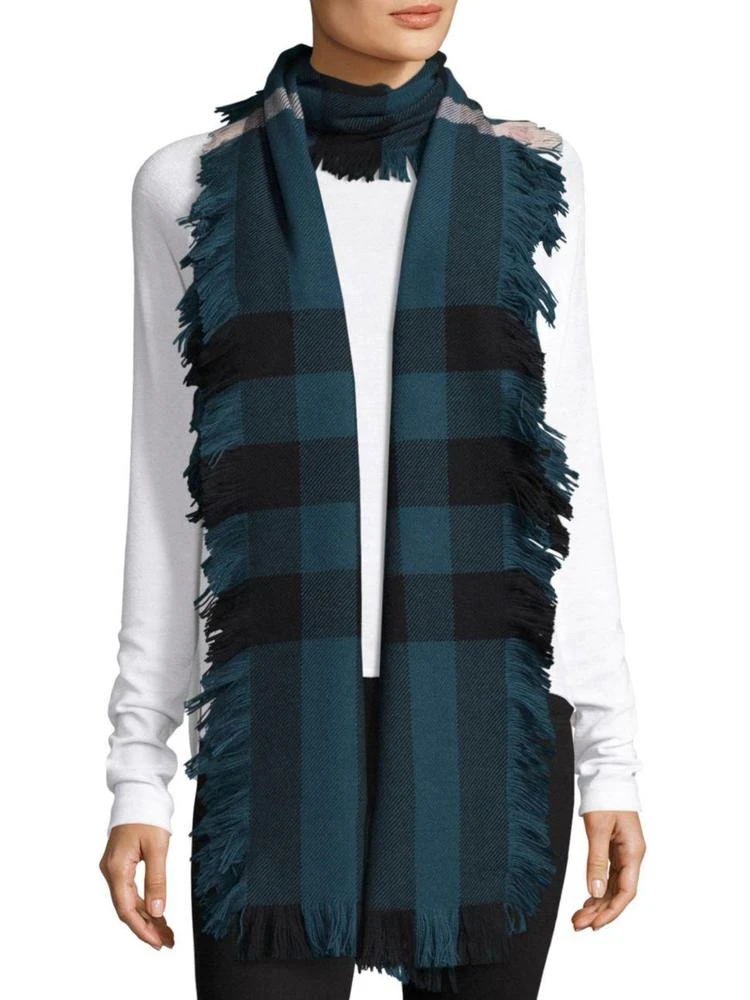 商品Burberry|Half Mega Fringe Wool Scarf,价格¥2211,第1张图片