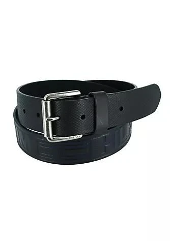 商品Tommy Hilfiger|Hilfiger Mens Leather Denim Logo Belt,价格¥165,第1张图片