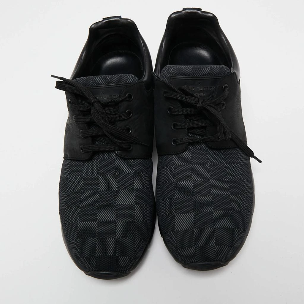 商品[二手商品] Louis Vuitton|Louis Vuitton Black Damier Nylon and Leather Fastlane Sneakers Size 43,价格¥4350,第3张图片详细描述
