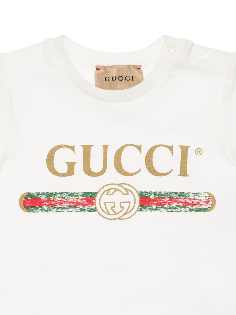 商品Gucci|Logo Print Cotton Jersey T-shirt,价格¥1617,第1张图片详细描述