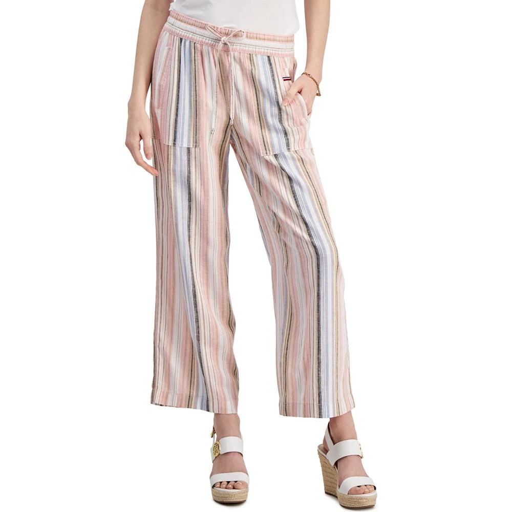 商品Tommy Hilfiger|Women's Striped Straight Pull-On Pants,价格¥675,第1张图片
