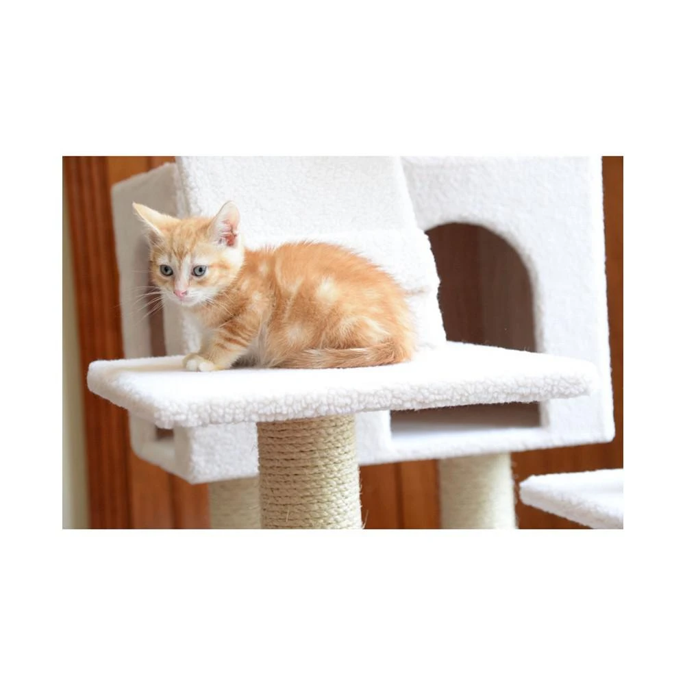 Real Wood Cat Tree, Multi Levels With Ramp, 3 Perches & 2 Condos 商�品
