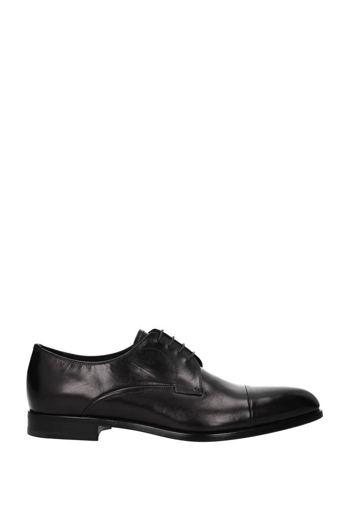 商品Prada|Lace up and Monkstrap Leather Black,价格¥2473,第1张图片