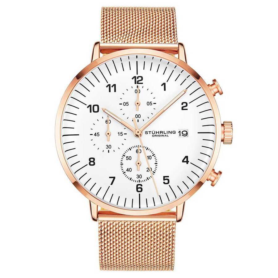 商品Stuhrling Original|Monaco White Dial Mens Watch M15643,价格¥701,第1张图片