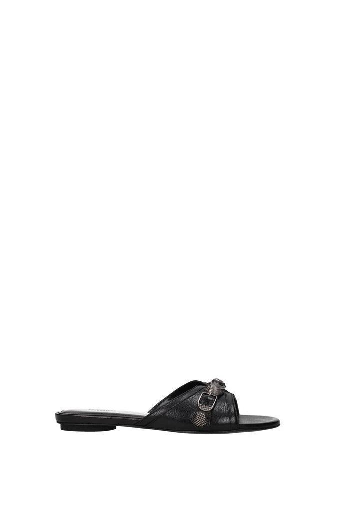 商品Balenciaga|Slippers and clogs Leather Black,价格¥3823,第1张图片