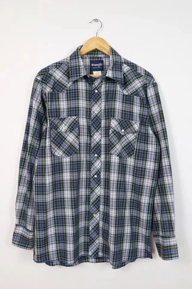 商品Wrangler|Vintage Wrangler Lightweight Snap Button Shirt,价格¥521,第1张图片