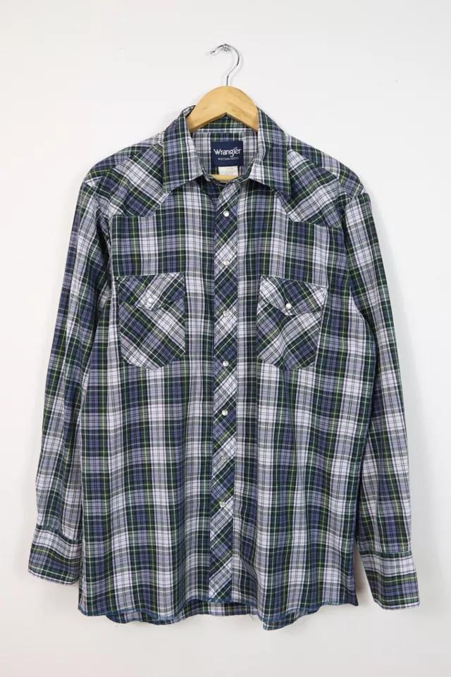 商品Wrangler|Vintage Wrangler Lightweight Snap Button Shirt,价格¥518,第1张图片详细描述