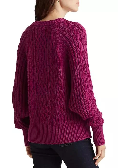 商品Ralph Lauren|Ralph Lauren Cable Knit Dolman Sleeve Sweater,价格¥327,第2张图片详细描述