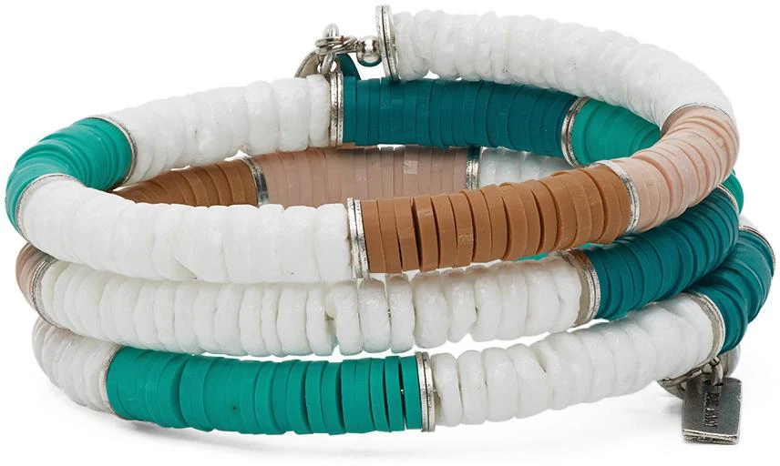 商品Isabel Marant|Green & White Shell Wrap Bracelet,价格¥715,第4张图片详细描述