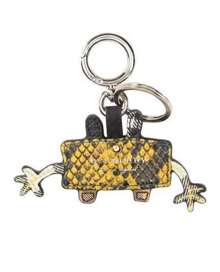 商品Burberry|Creature Motif Python Print Key Ring In Bright Toffee,价格¥1048,第2张图片详细描述