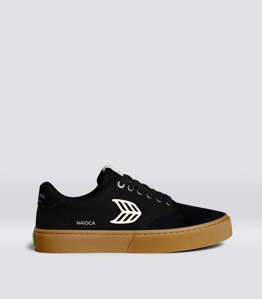 商品Cariuma|NAIOCA PRO Gum Black Suede and Canvas Ivory Logo Sneaker Men,价格¥706,第1张图片
