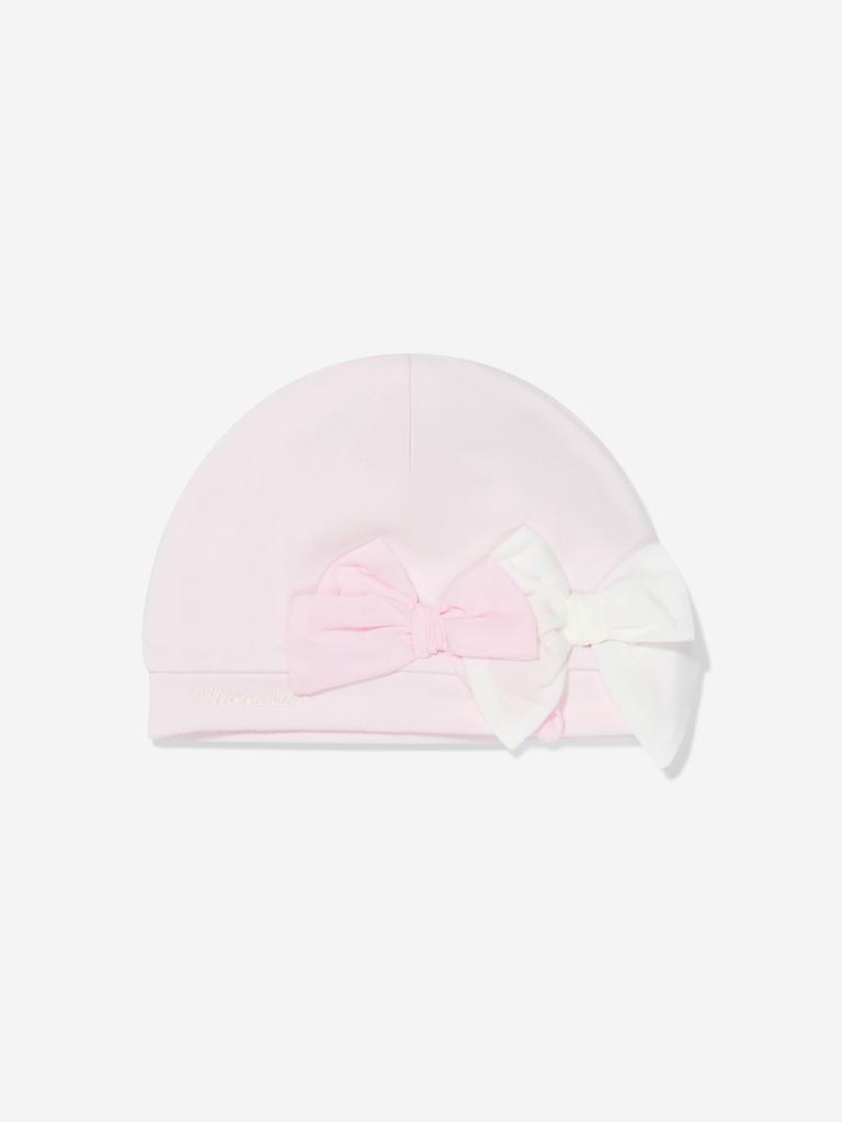 Monnalisa Pink Baby Girls Bow Pull On Hat商品第1张图片规格展示