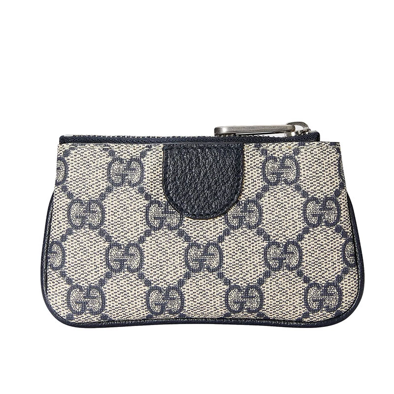 商品Gucci|【预售3-7天】GUCCI/古驰 22春夏新款Ophidia系列 女士米色/蓝色老花帆布红蓝织带配蓝色皮革吊坠双G钥匙包 67172296IWN4076,价格¥2924,第6张图片详细描述